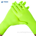 Guantes de nitrilo azul y naranja para uso industrial